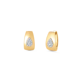 0.14 TCW Round Moissanite Diamond Huggie Earrings