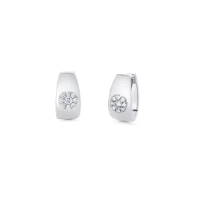 0.23 TCW Round Moissanite Diamond Huggie Earrings