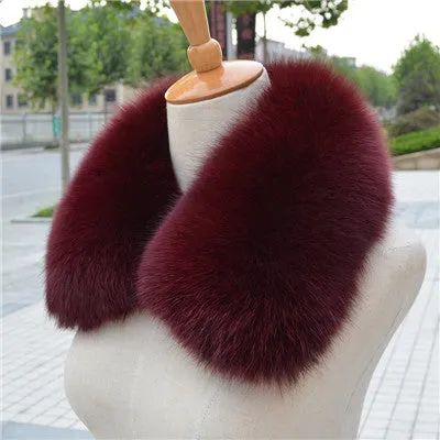 100% Real Fox Fur Scarf Fashion Women Real Fox Fur Collar Scarf Genuine Natural Fox Fur Multicolor S