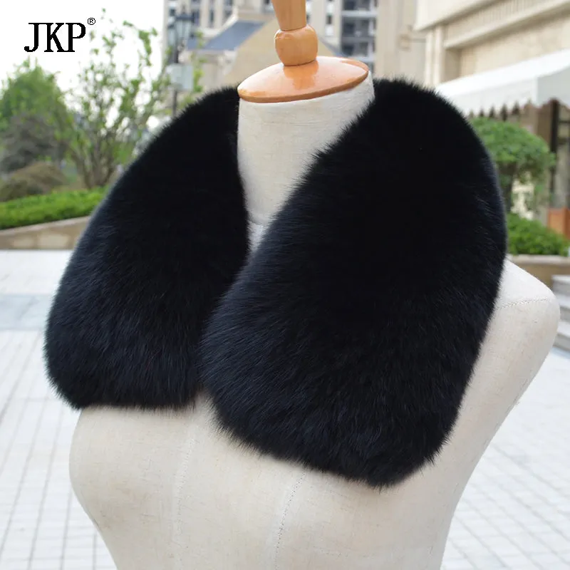 100% Real Fox Fur Scarf Fashion Women Real Fox Fur Collar Scarf Genuine Natural Fox Fur Multicolor S