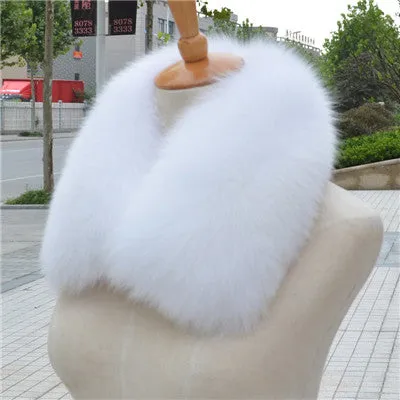 100% Real Fox Fur Scarf Fashion Women Real Fox Fur Collar Scarf Genuine Natural Fox Fur Multicolor S