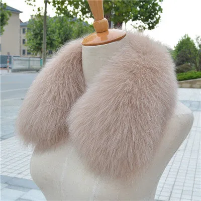 100% Real Fox Fur Scarf Fashion Women Real Fox Fur Collar Scarf Genuine Natural Fox Fur Multicolor S