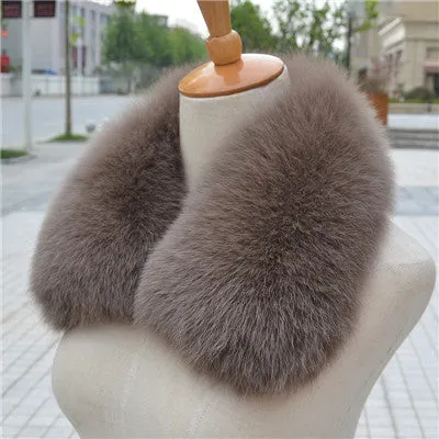 100% Real Fox Fur Scarf Fashion Women Real Fox Fur Collar Scarf Genuine Natural Fox Fur Multicolor S