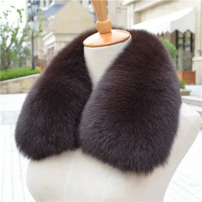 100% Real Fox Fur Scarf Fashion Women Real Fox Fur Collar Scarf Genuine Natural Fox Fur Multicolor S