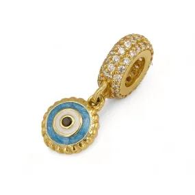 10k yellow gold blue eyes Astra charm-52739