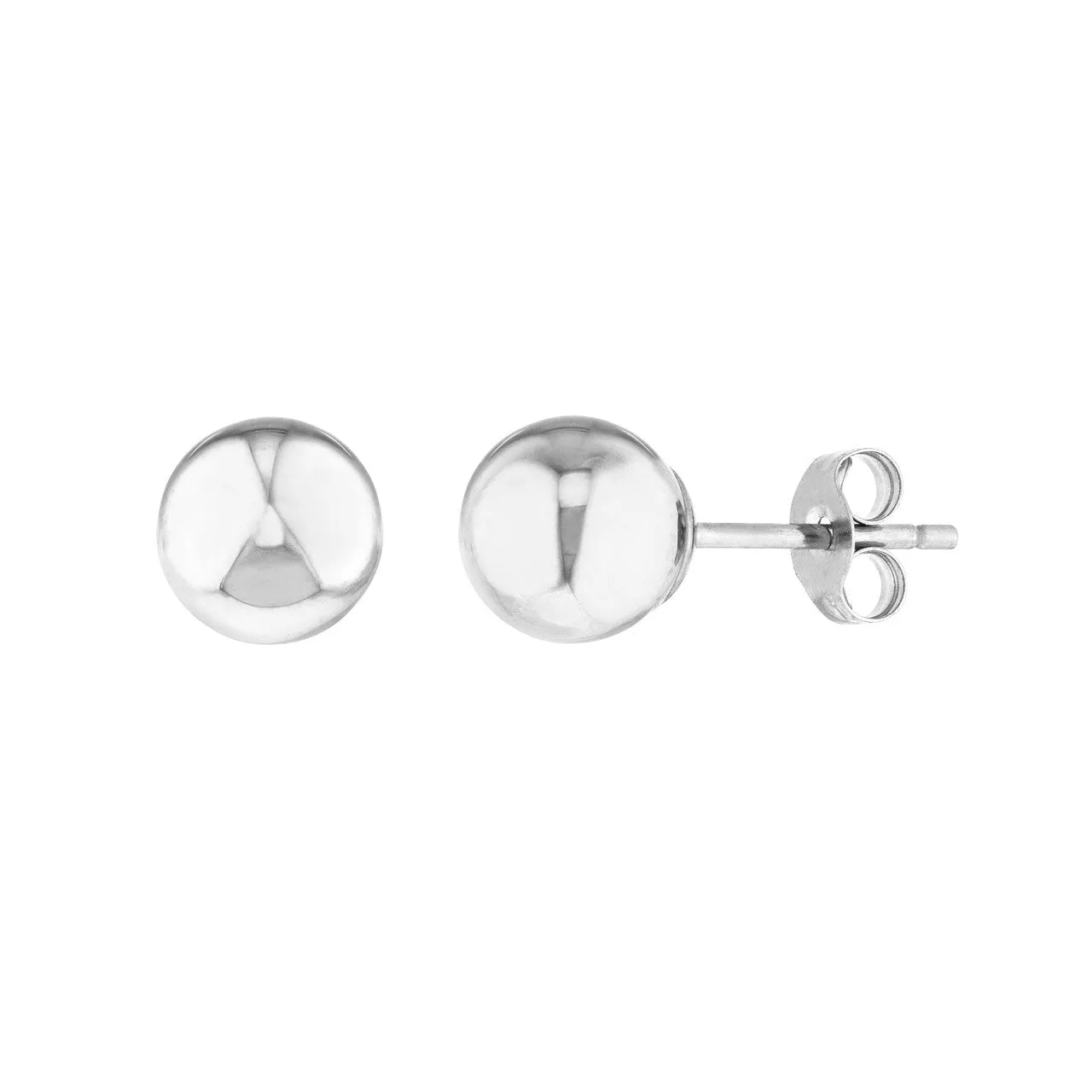 14K Gold 8mm Polished Ball Stud Earrings