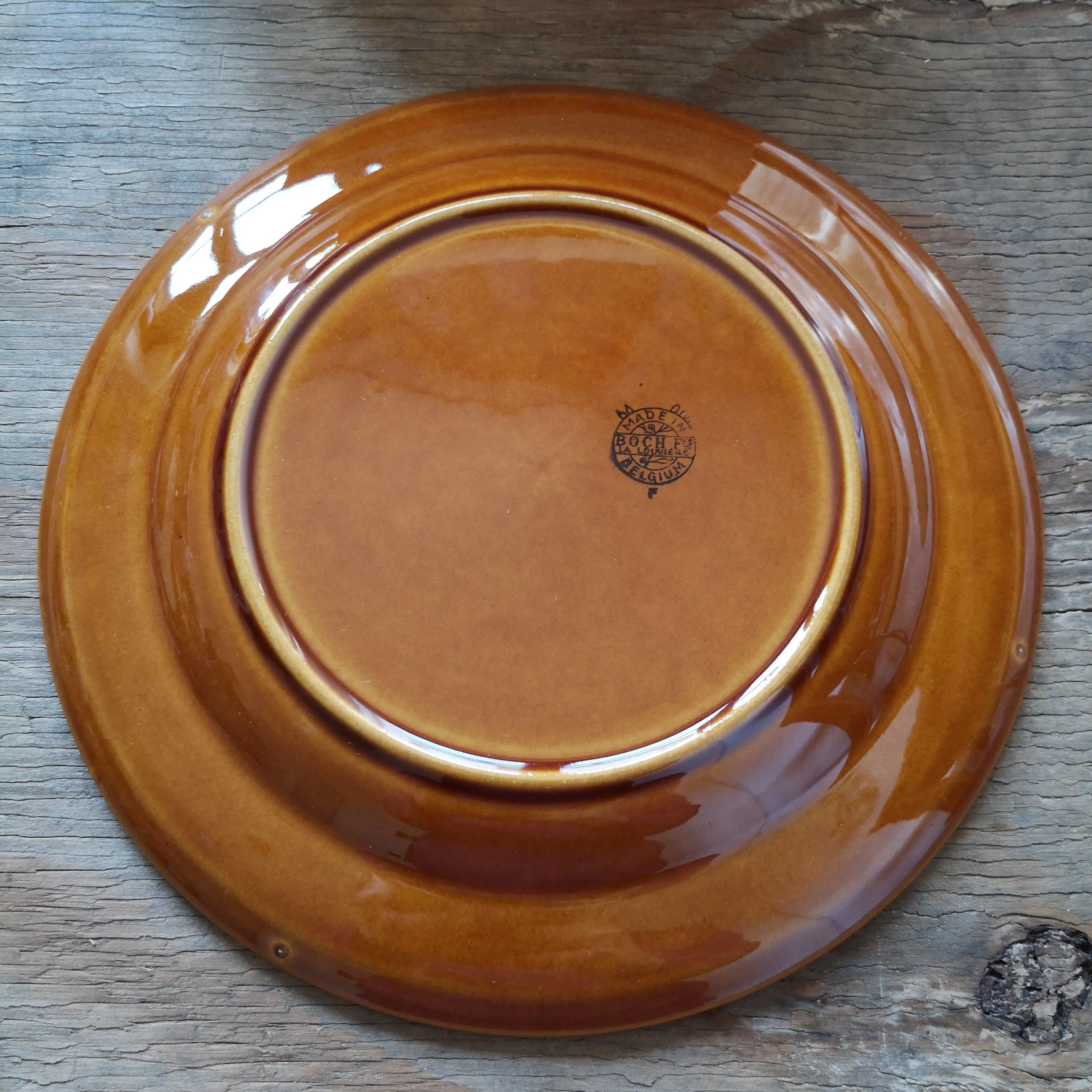 [30%OFF] BOCH la louviere|Brown glazed Vintage plate2 ヴィンテージプレート