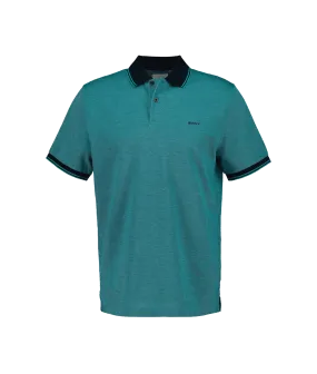 4-Color Oxford Piqué Polo Shirt - Blue