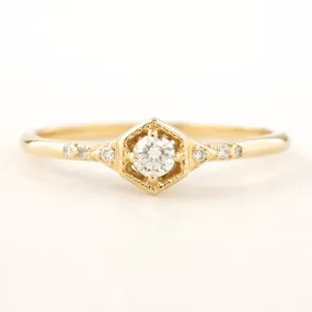 Agatha Hexagon Diamond Ring