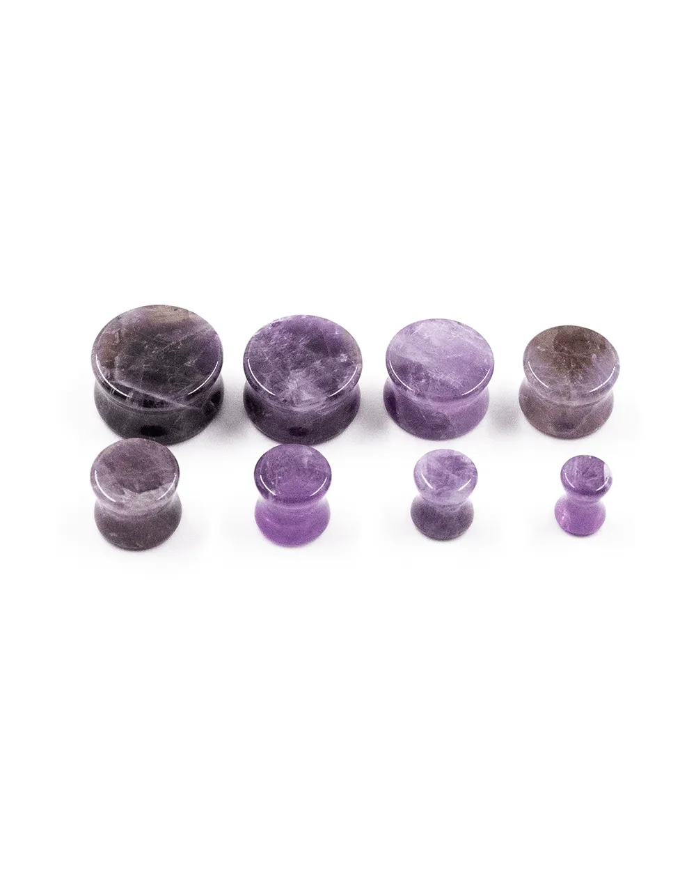 Amethyst Double Flared Stone Plug