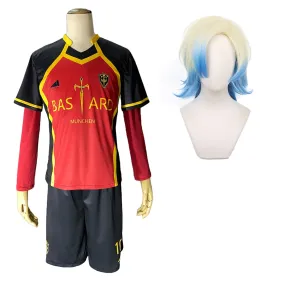 Anime Cosplay Costume Blue Lock  Bastard Munchen Red Uniform Ness Kaiser Isagi Yukimiya Kurona Kunigami Football Soccer