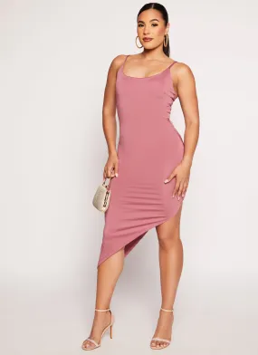 Asymmetrical Cami Midi Dress