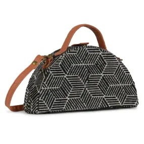 Aztec Black Semi circle designer clutch bag for women