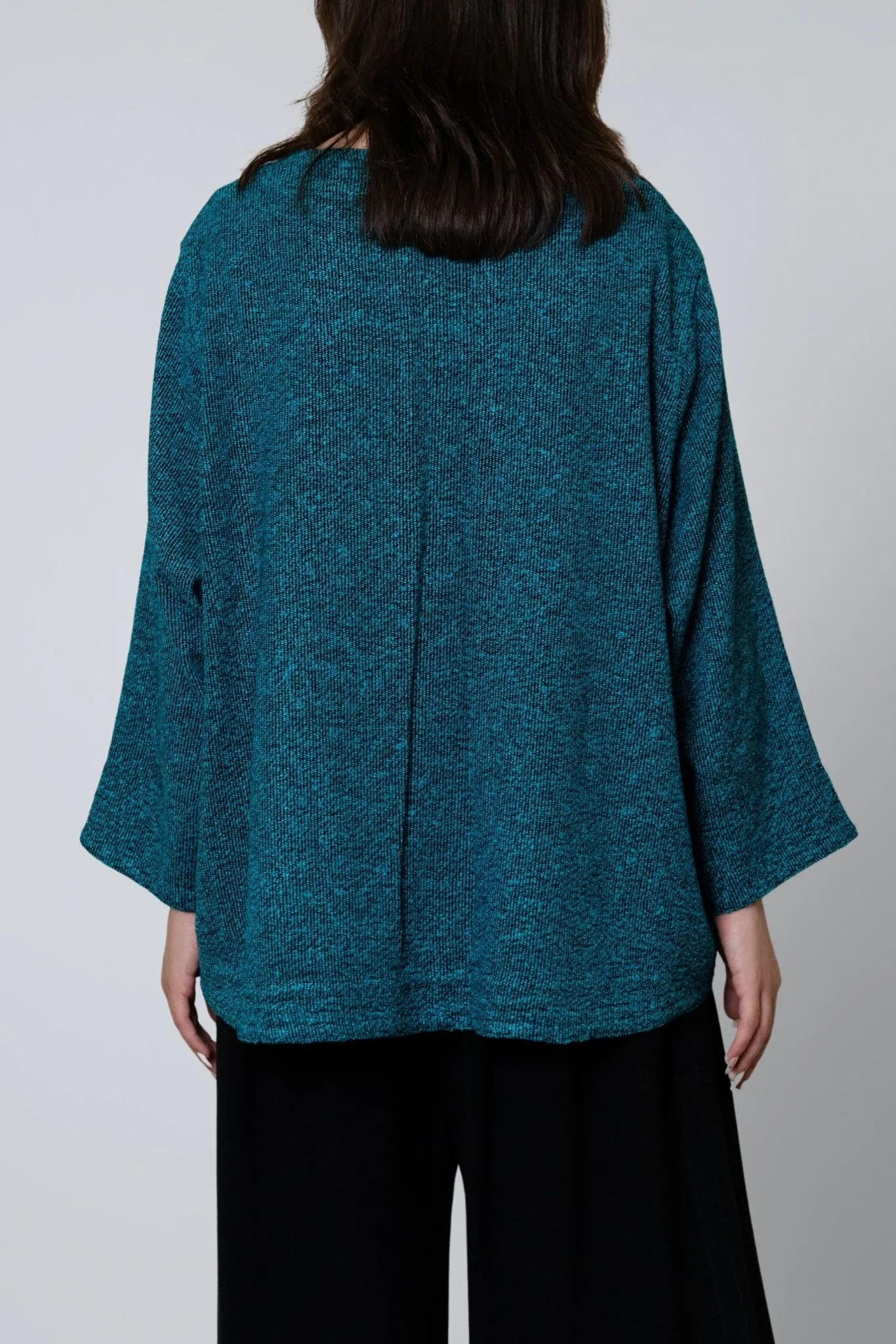 Bouclé Short Jacket - Turquoise