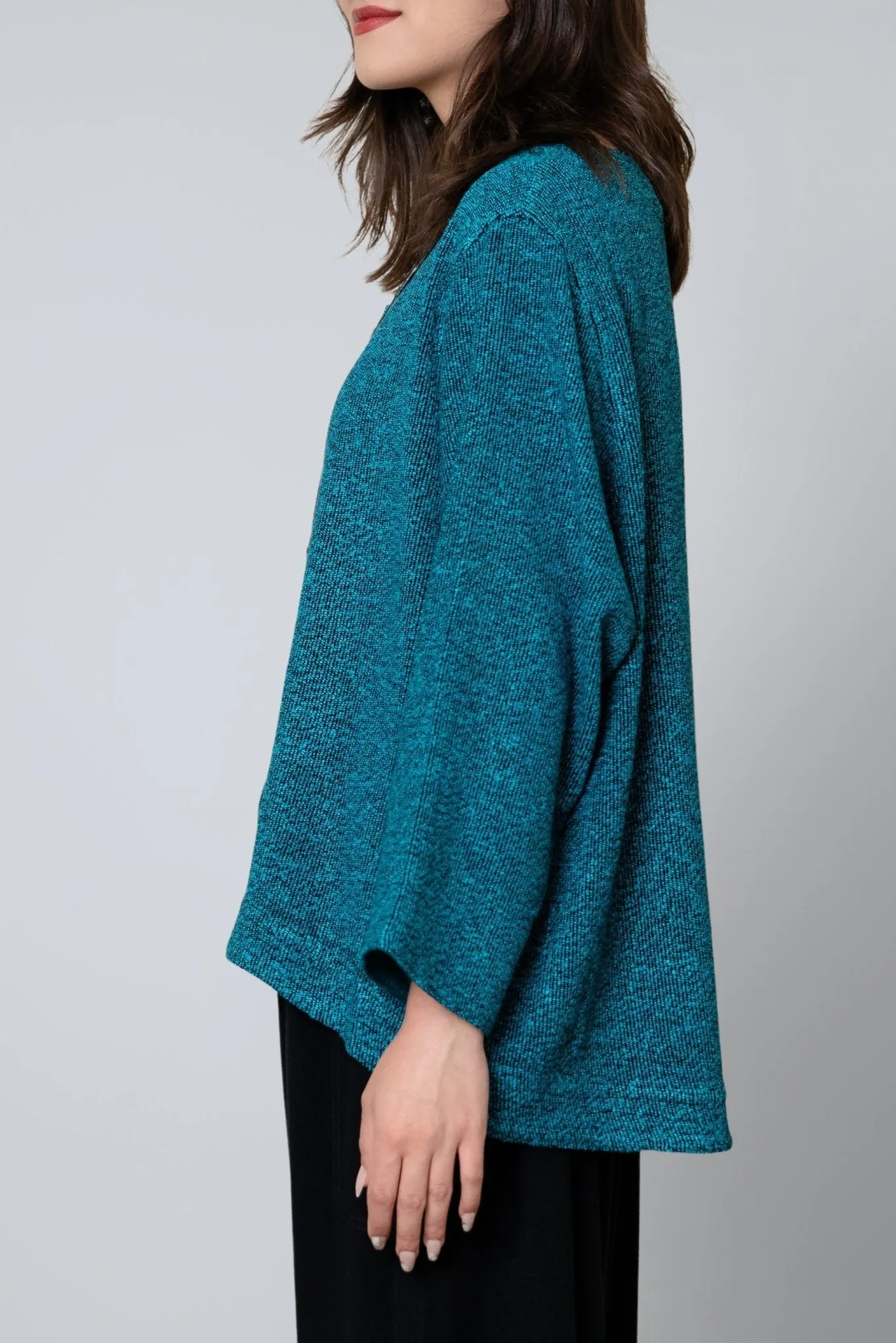 Bouclé Short Jacket - Turquoise