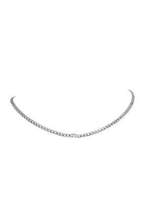 Brilliant Curb Necklace Silver