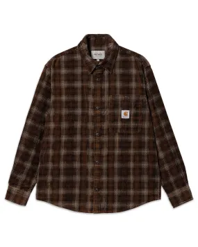 Carhartt Wip L S Flint Shirt Hamilton Brown