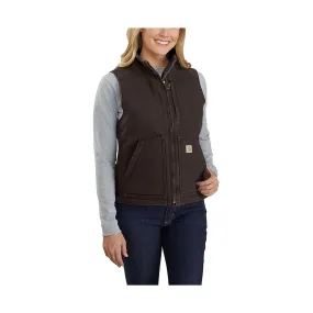 Carhartt Women's Sherpa Lined Vest Relaxed Fit -Dark Brown