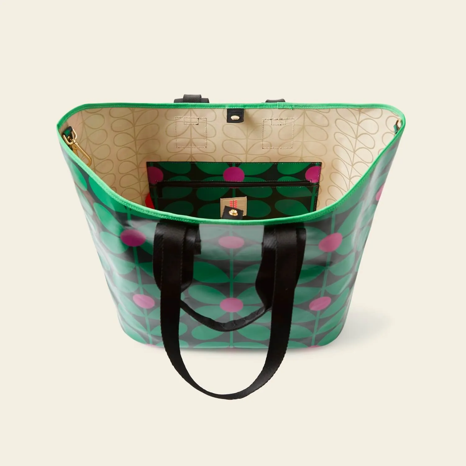 Carryall Large Tote - Sixties Stem Emerald