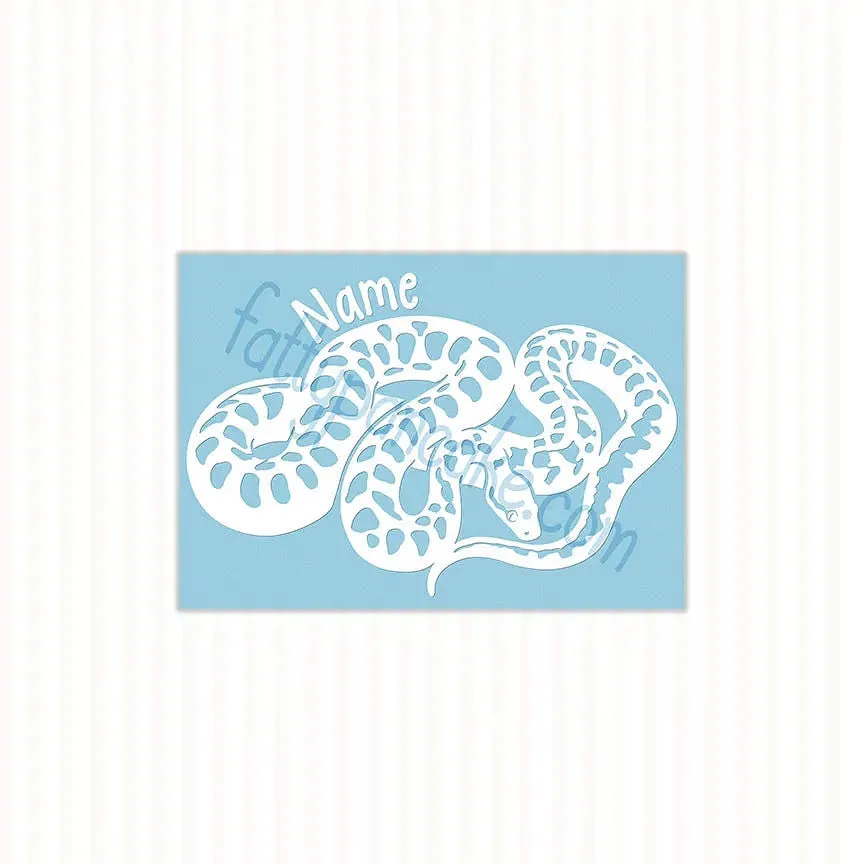 Children's Python Decal, Waterproof Vinyl Decal, Cute Snake Reptile Gift