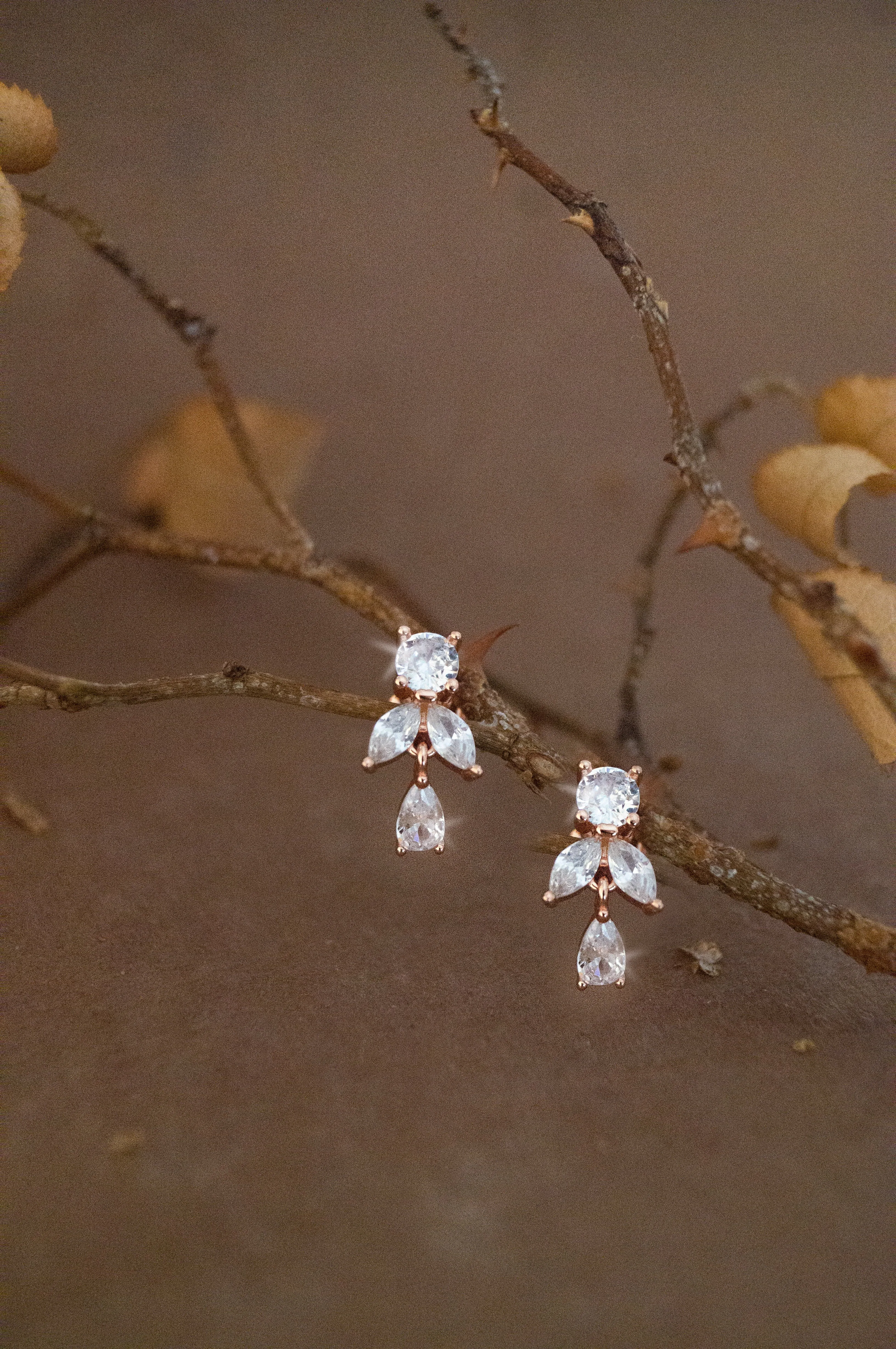 Dainty Twinkle Sterling Silver Drop Earrings