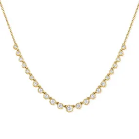 Diamonds Bezels Stacking Necklace