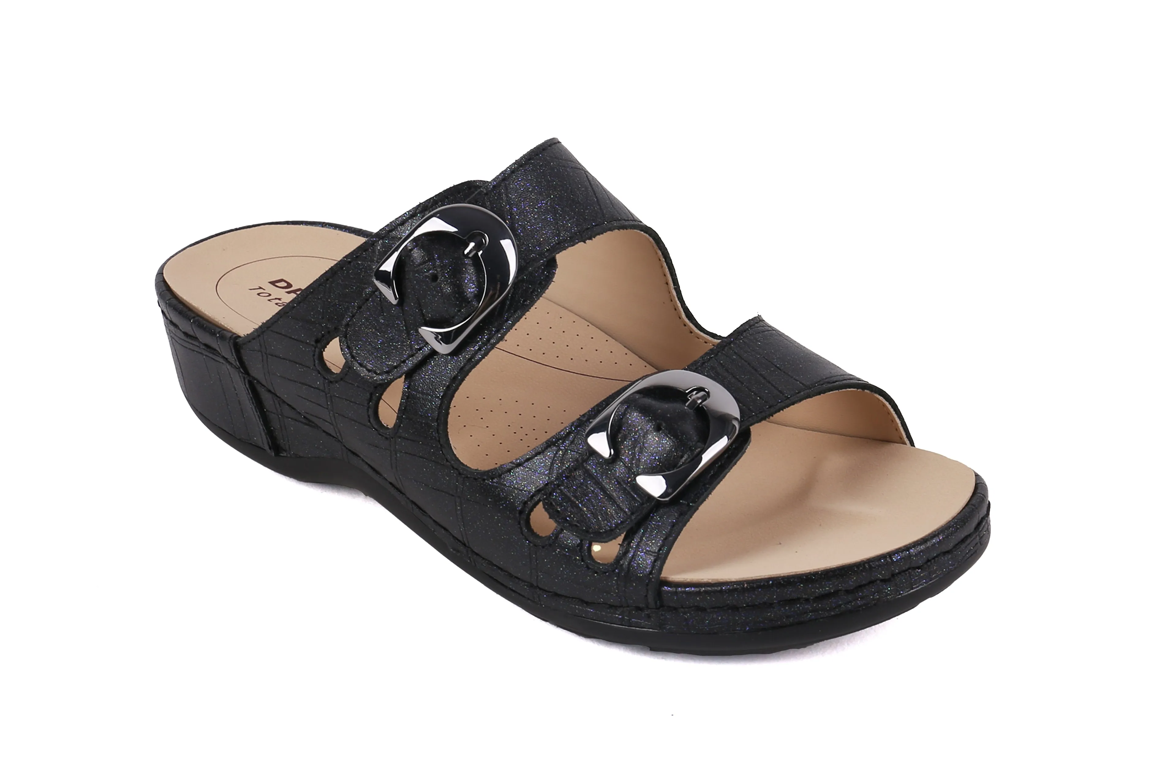 DR.KONG WOMEN REMOVABLE INSOLE SANDALS DK-S8000442-BLK(RP : $169)