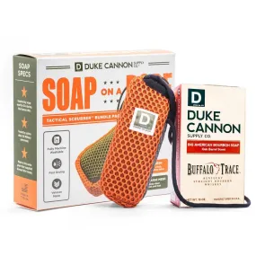 Duke Cannon Soap on a Rope Bundle Pack - Tactical Scrubber   Bourbon Soap