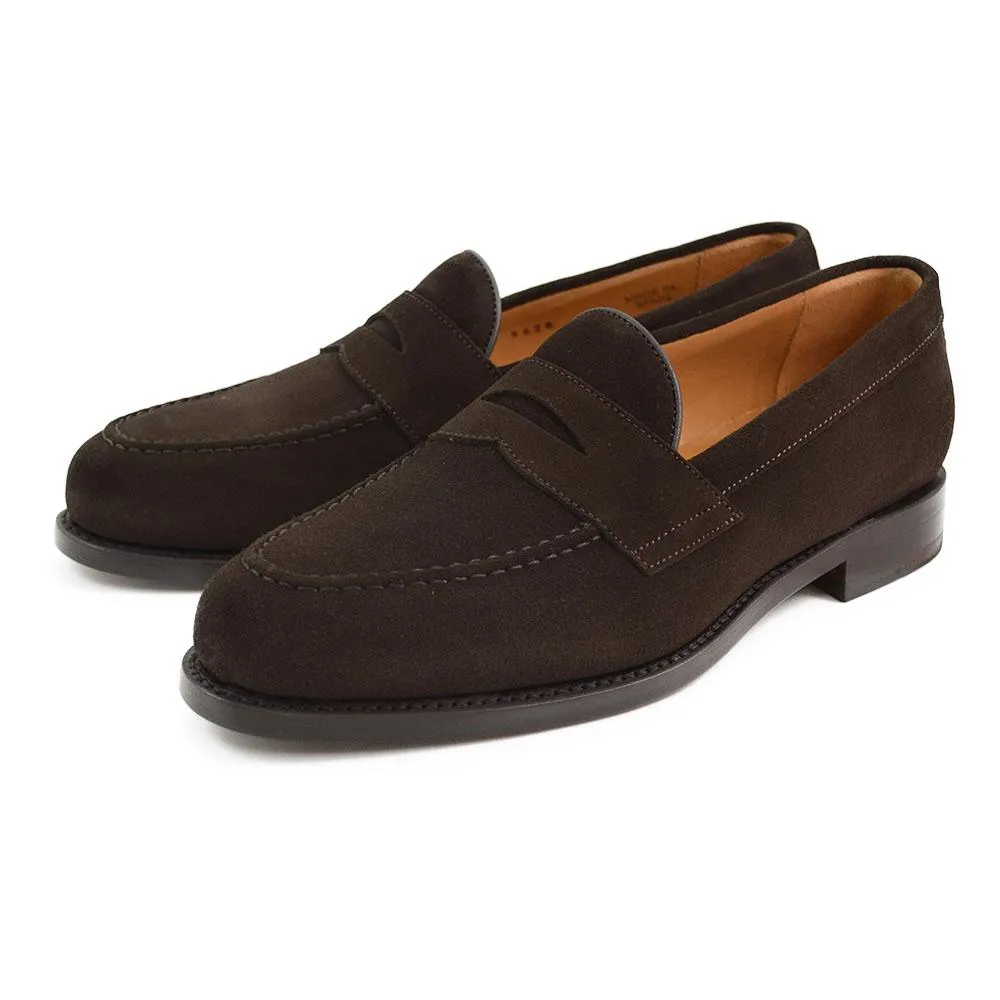 FACTORY SECOND Berwick 1707 Penny Loafer (9628) - Dark Brown Suede Dainite