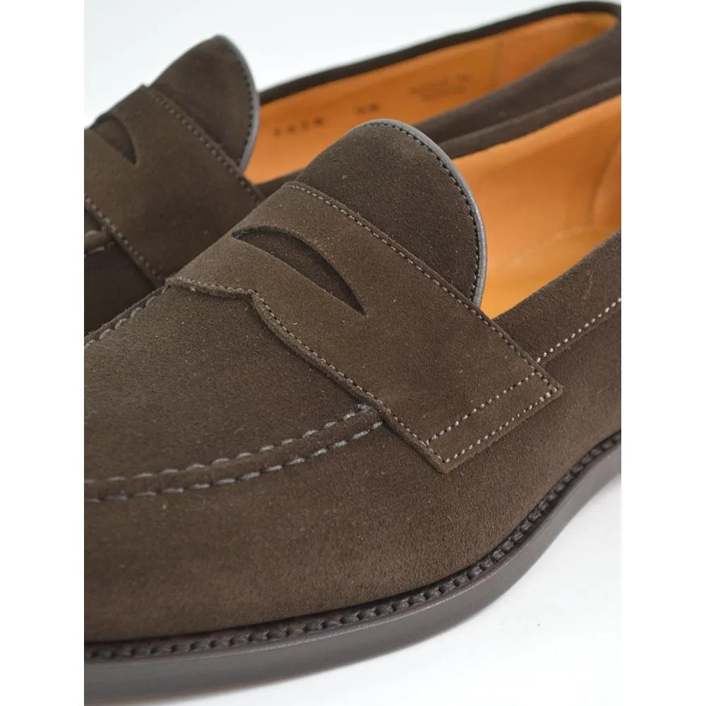 FACTORY SECOND Berwick 1707 Penny Loafer (9628) - Dark Brown Suede Dainite