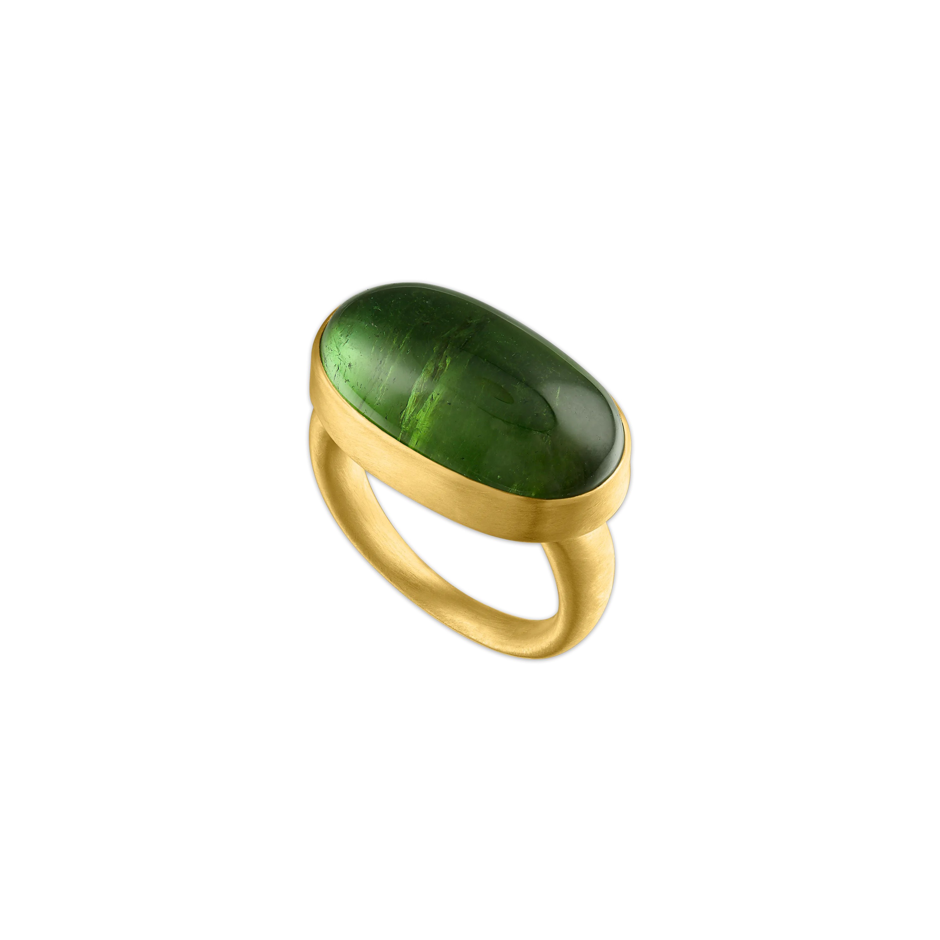 Green Tourmaline Tegula Ring