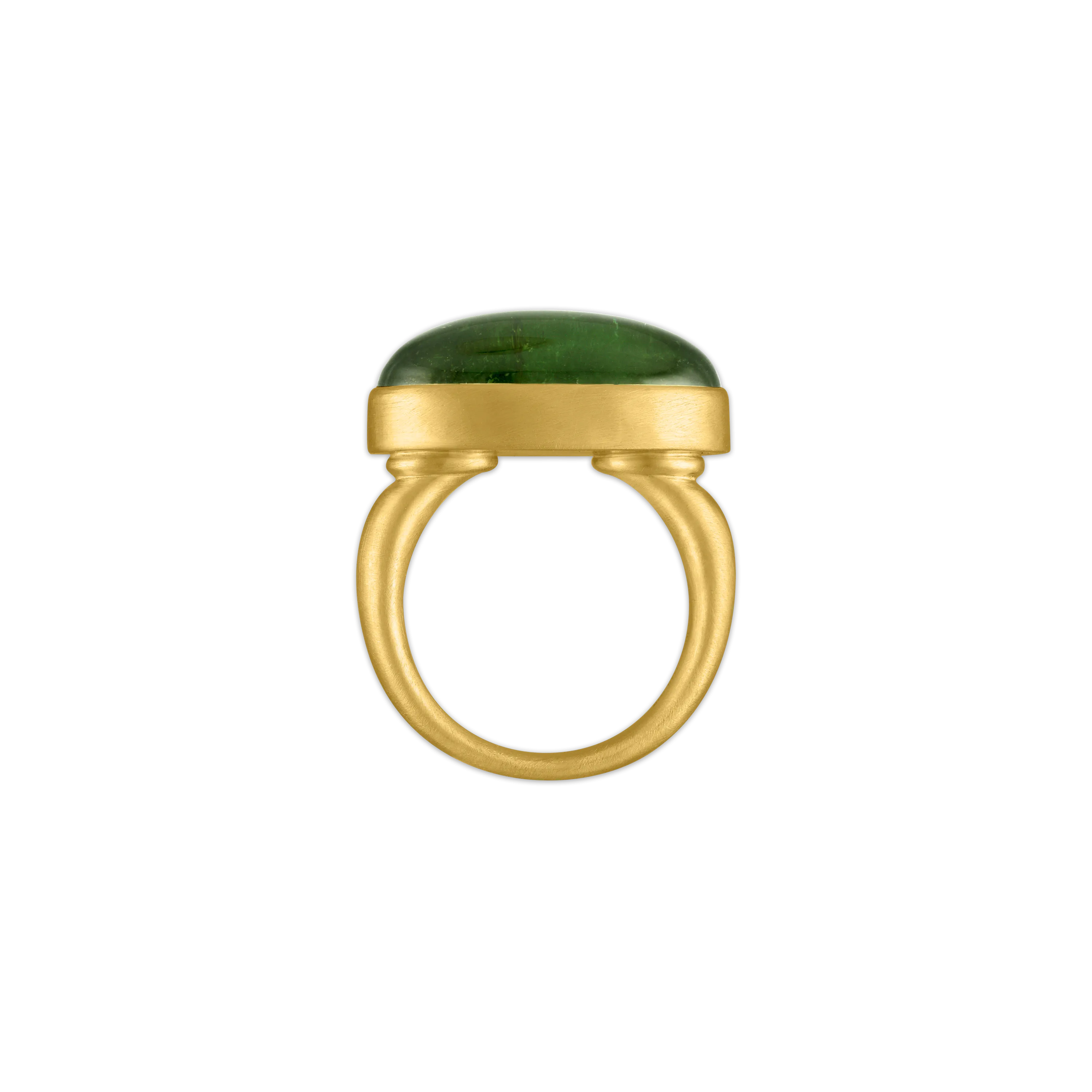 Green Tourmaline Tegula Ring