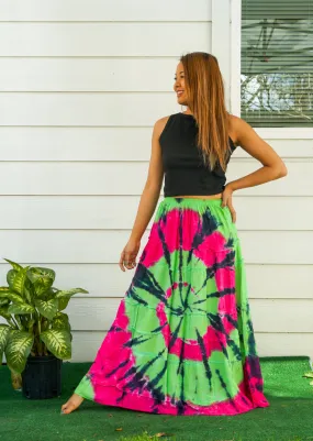 Hand Dyed Tiered Maxi Hippie Skirt