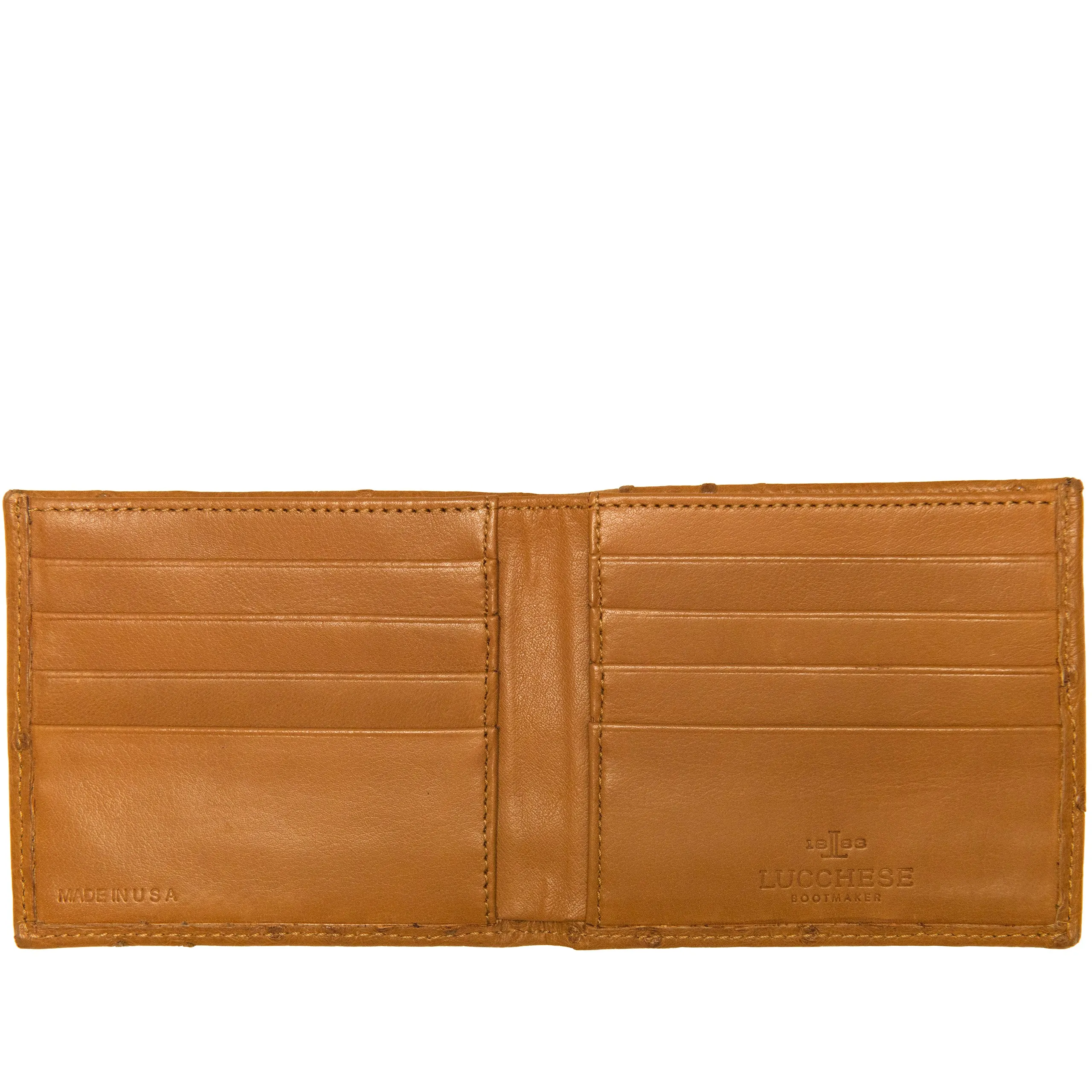 Hipster Wallet – Ostrich :: Cognac