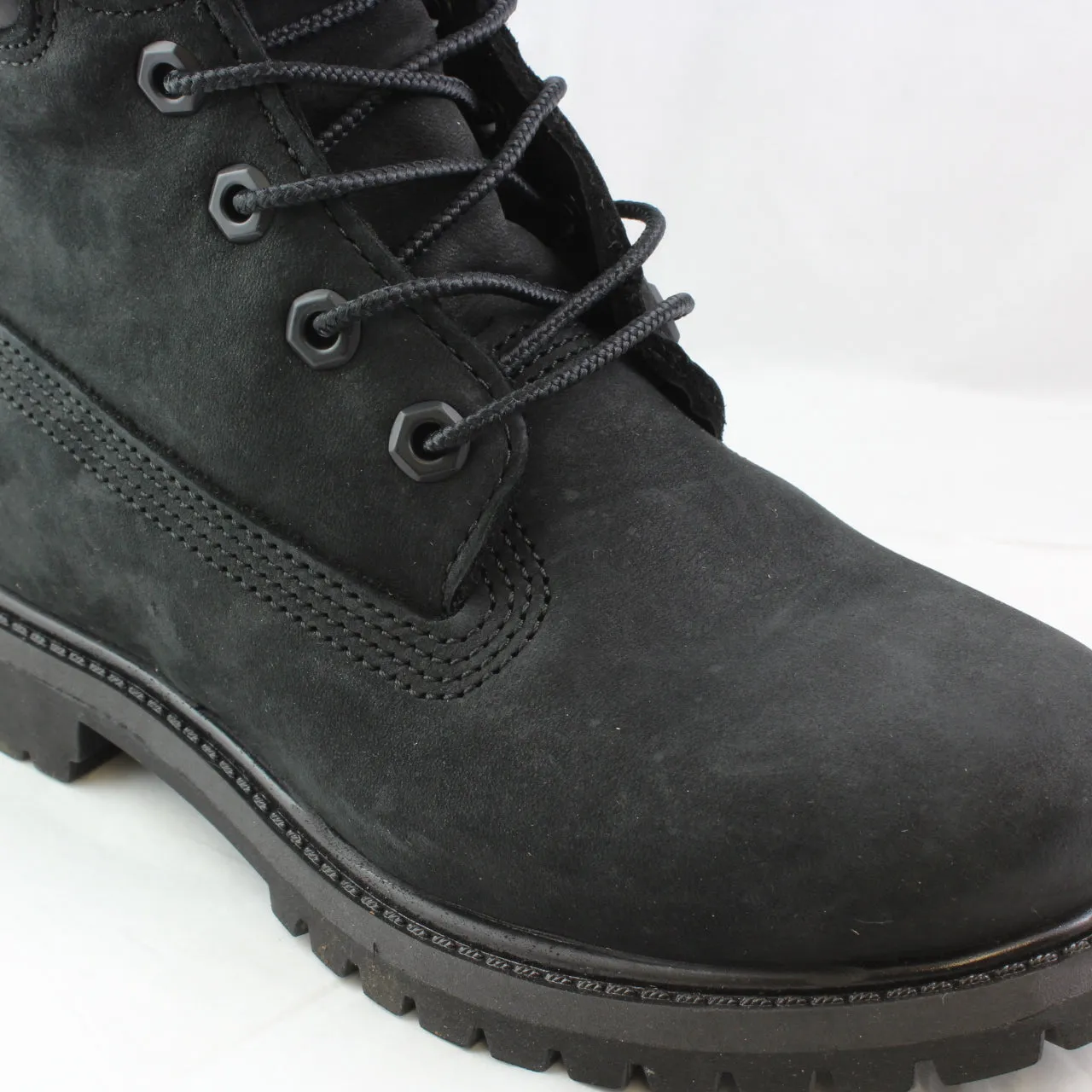 Kids Timberland Juniors 6 Premium Waterproof Boot Black Nubuck