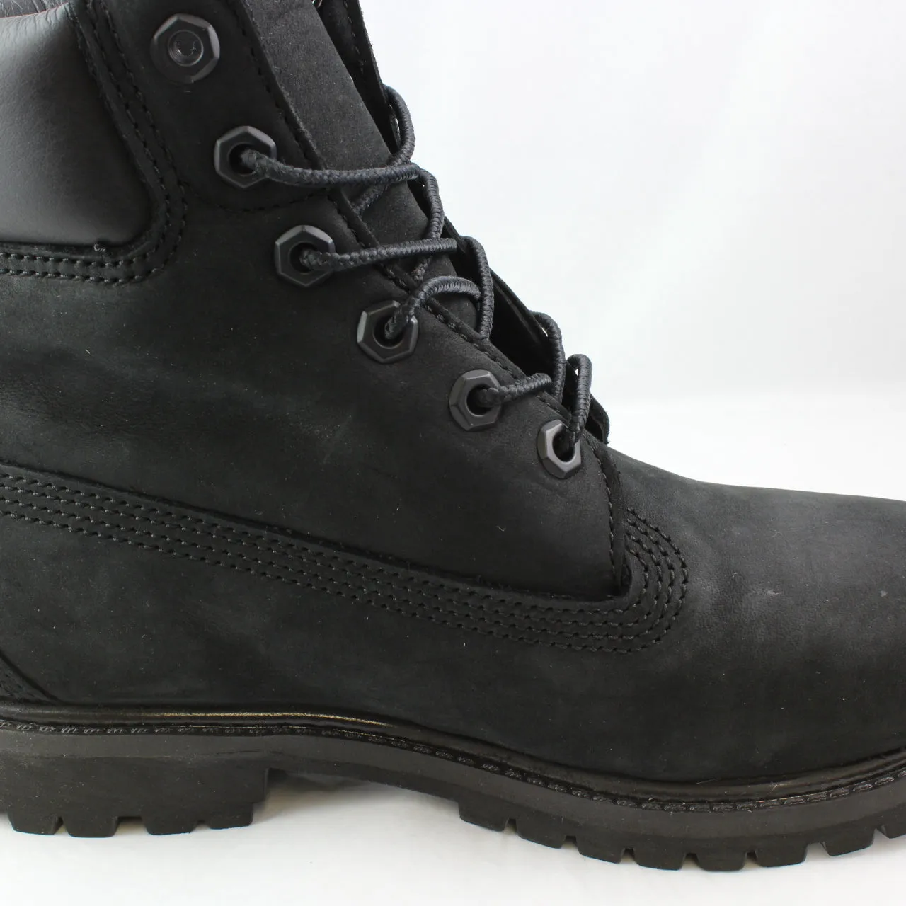 Kids Timberland Juniors 6 Premium Waterproof Boot Black Nubuck