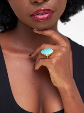 Kijivu Creatives Turquoise Ring - Blue