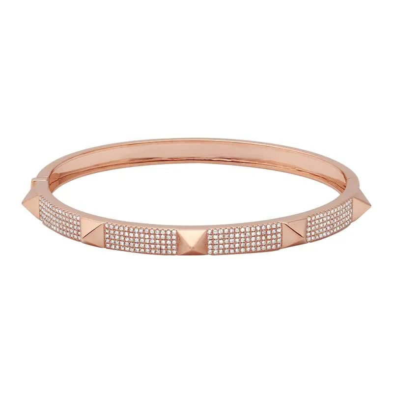 Large Gold Studs Bangle