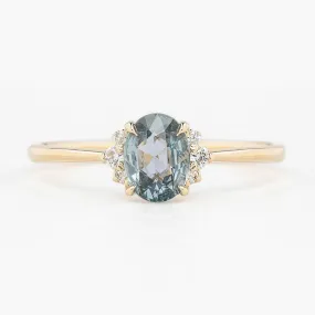 Lena Ring 0.67ct Light Blue Madagascar Sapphire, 14K Yellow Gold (One of a kind)