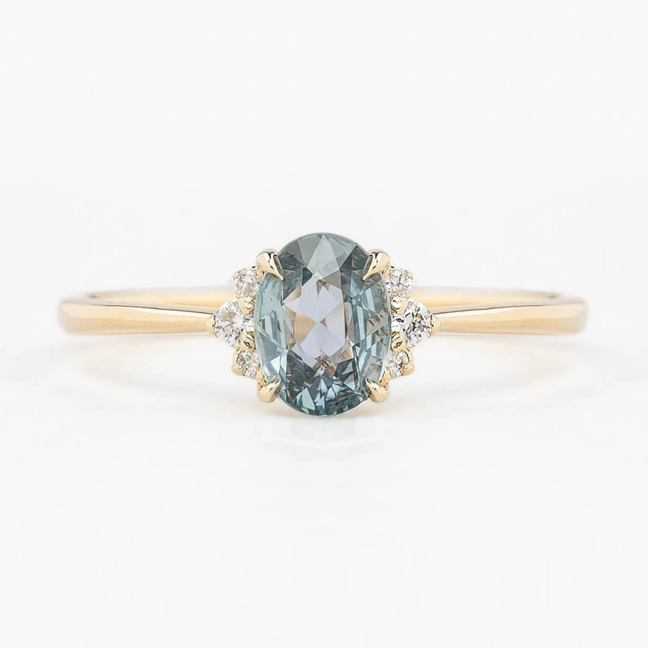 Lena Ring 0.67ct Light Blue Madagascar Sapphire, 14K Yellow Gold (One of a kind)