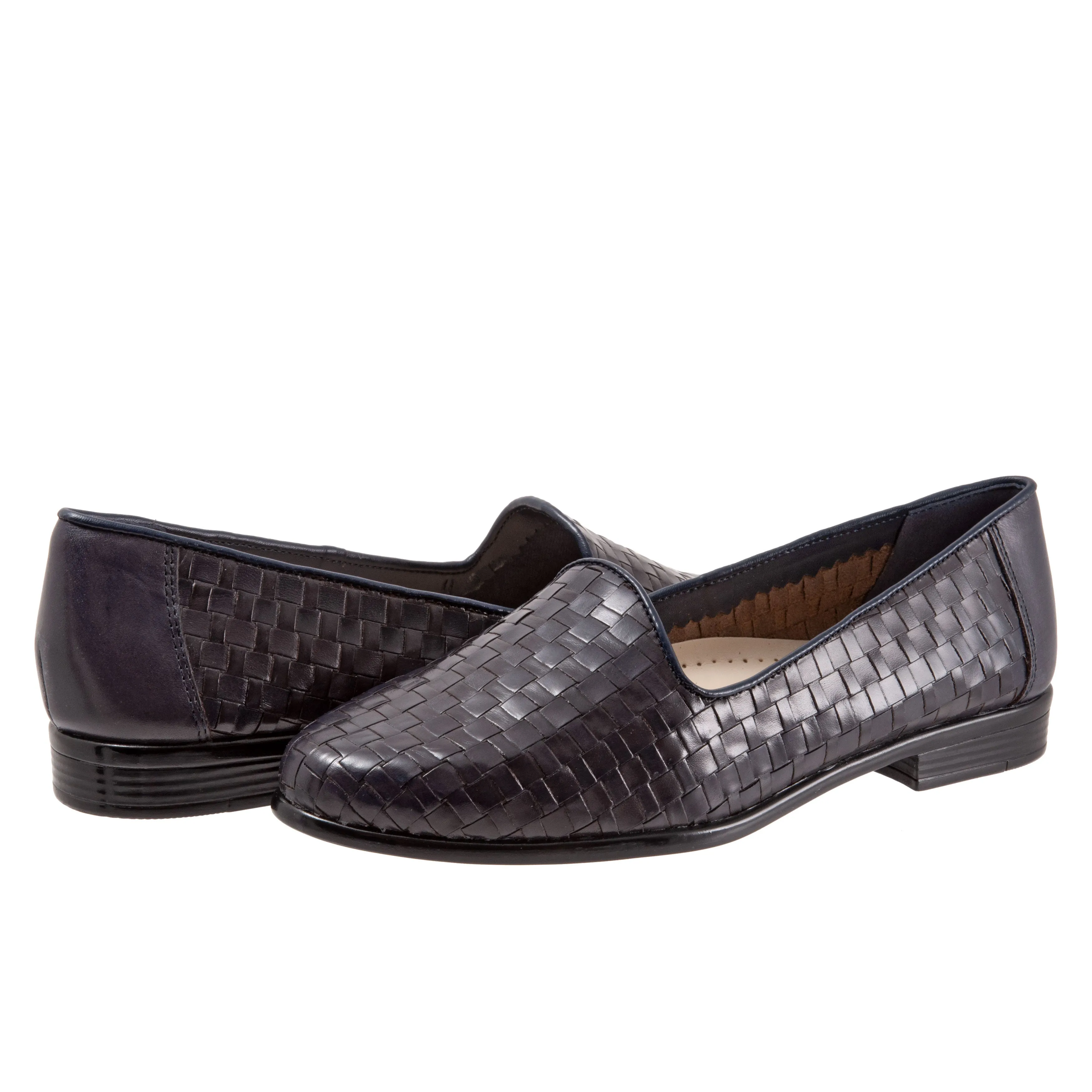 Liz Woven Navy Slip-on Shoes