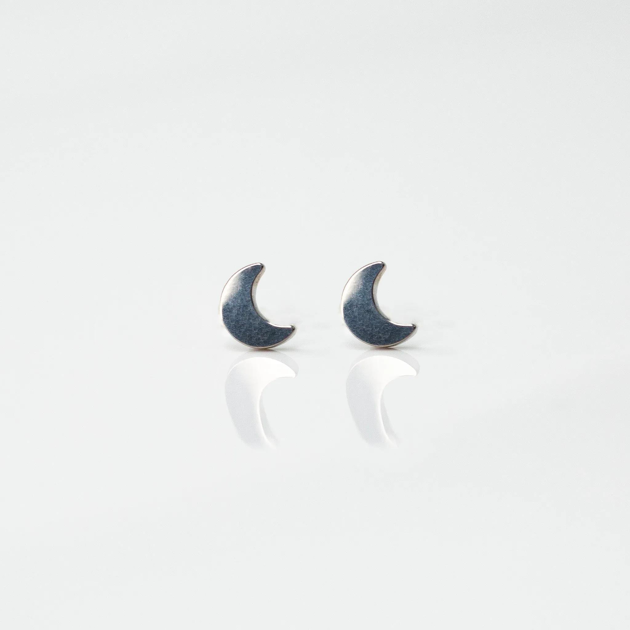 Moon Flat Back Sleeper Earrings