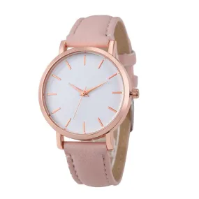 New Fashion Leather Stainless Quartz Wrist Watch