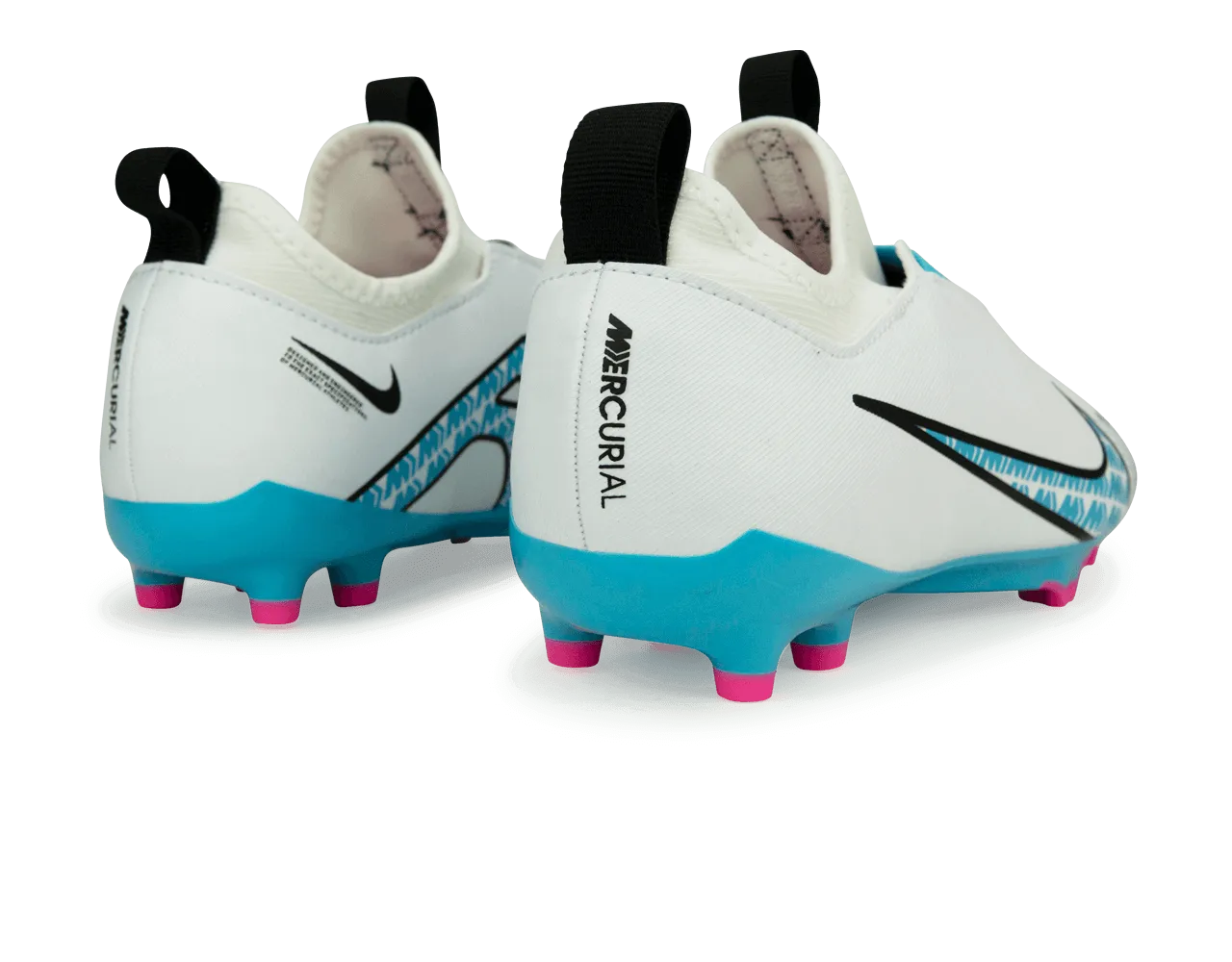 Nike Kids Zoom Mercurial Vapor 15 Academy FG/MG White/Pink Blast