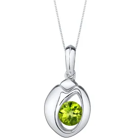 Peridot Sterling Silver Sphere Pendant