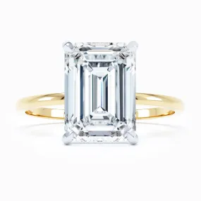 Petite Solitaire - Emerald Cut Engagement Ring