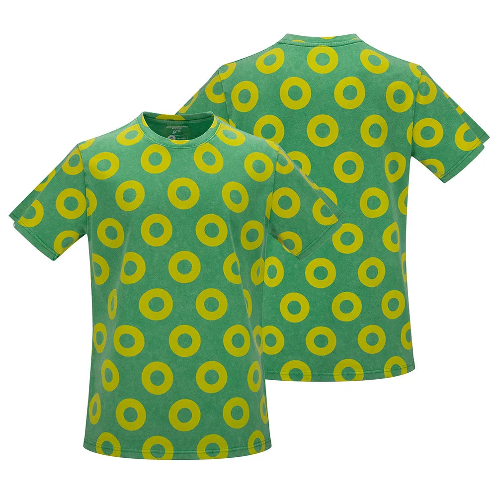 Phish | Acid Wash Tee | Yellow and Green