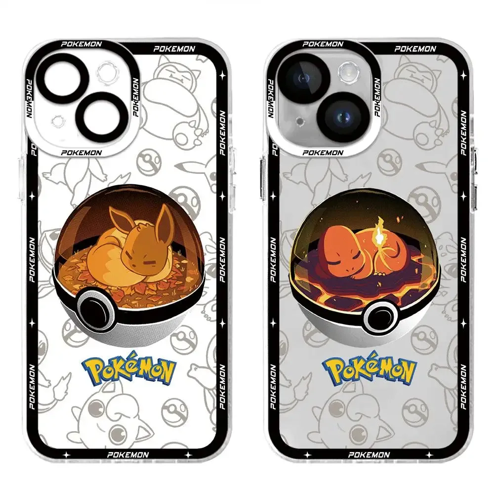 Pokemon Phone Case for Apple iPhone 15 Pro Max 13 14 Plus 12 Mini 11 Pro XR 8 SE 7 6S XS MAX Cover