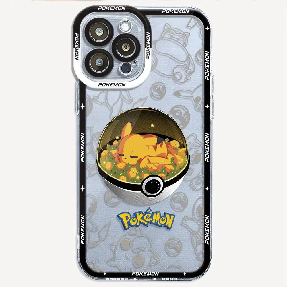 Pokemon Phone Case for Apple iPhone 15 Pro Max 13 14 Plus 12 Mini 11 Pro XR 8 SE 7 6S XS MAX Cover