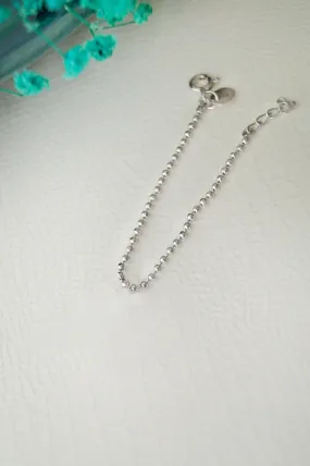 Pretty Ball Dance Sterling Silver Watch Charm Chain